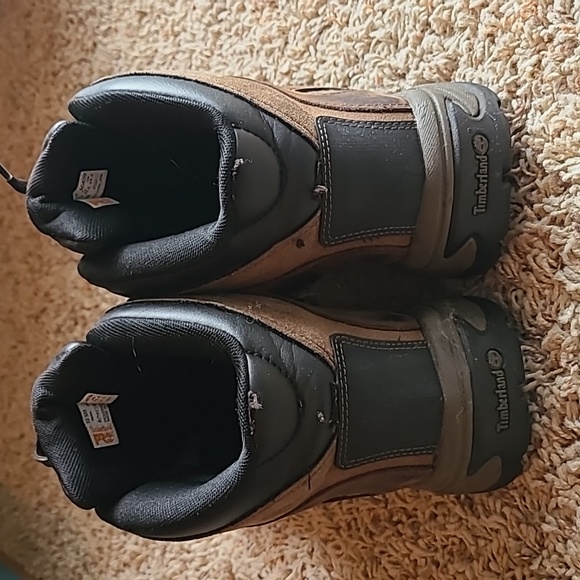 - Mens TIMBERLAND Brown waterproof steel toe work Boots A1Q8V Size 10.5 - Picture 3 of 5